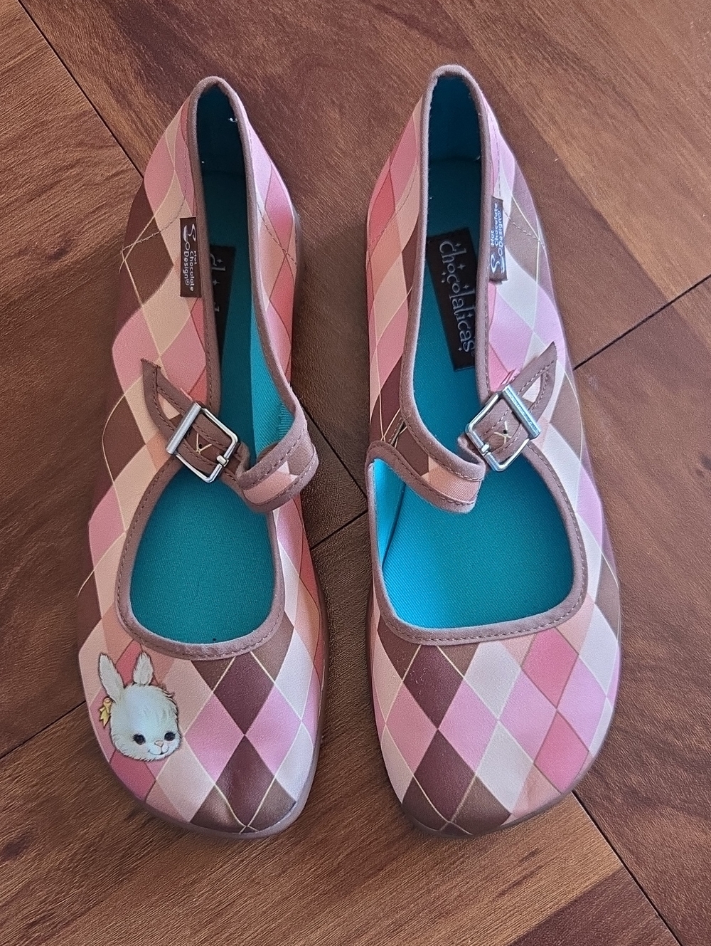 Hot Chocolate Design Womens Argyle Mary Jane Dress Shoes - Sz 38/8